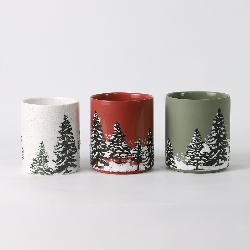 Bougeoir Pins de Noël peints à la main – Qui peut résister à cette surprise qui apporte une romance hivernale à votre poignet ?