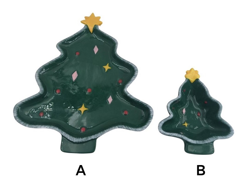 Vous recherchez la pièce maîtresse de votre table de Noël ? Découvrez nos assiettes d'arbre en céramique fabriquées à la main.