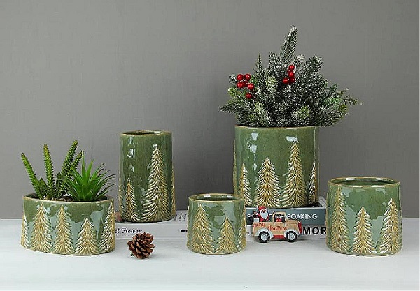Titre de l'actualité : Envie de donner une atmosphère douce aux décorations de Noël ? Ce vase en céramique en pin gaufré sera-t-il votre nouveau favori ?