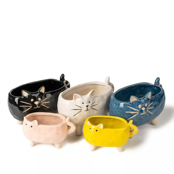 Bougeoirs en céramique en forme de chat Bougeoirs en céramique en forme de chat
