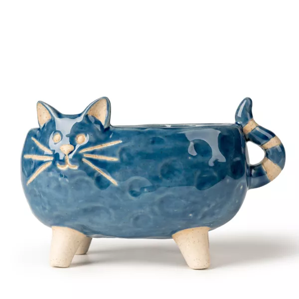 Bougeoirs en céramique en forme de chat
