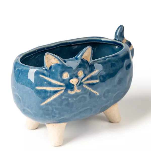 Bougeoirs en céramique en forme de chat