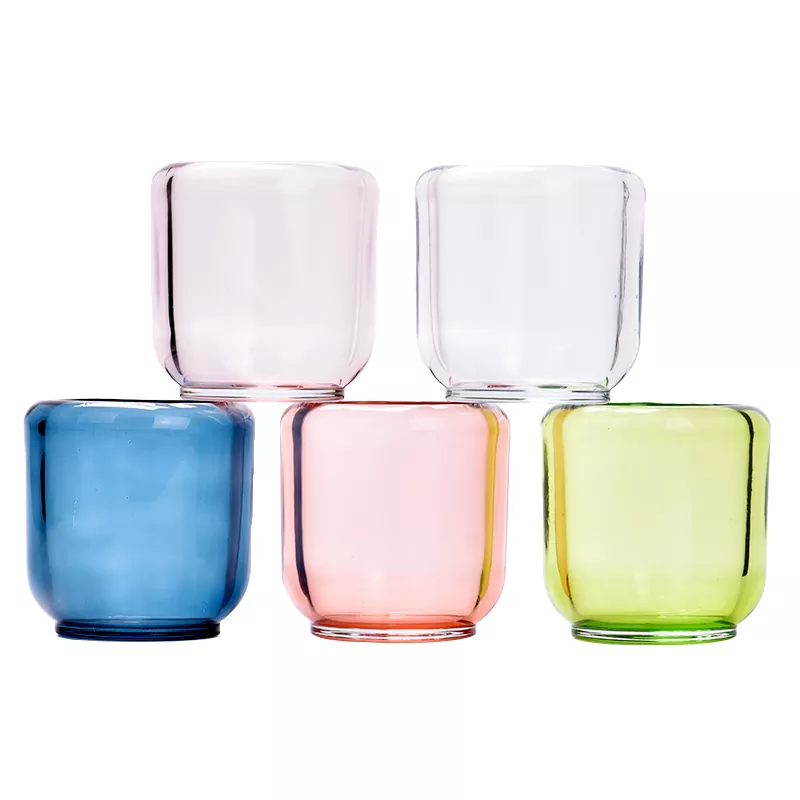 Bougeoir en verre coloré Bougeoir en verre coloré