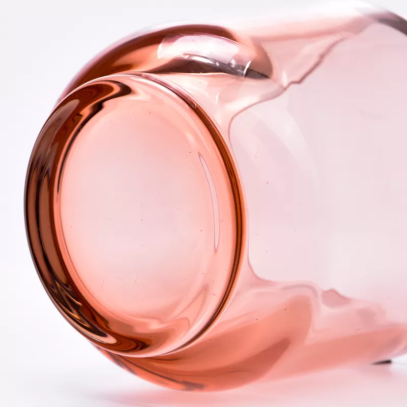 Bougeoir en verre coloré