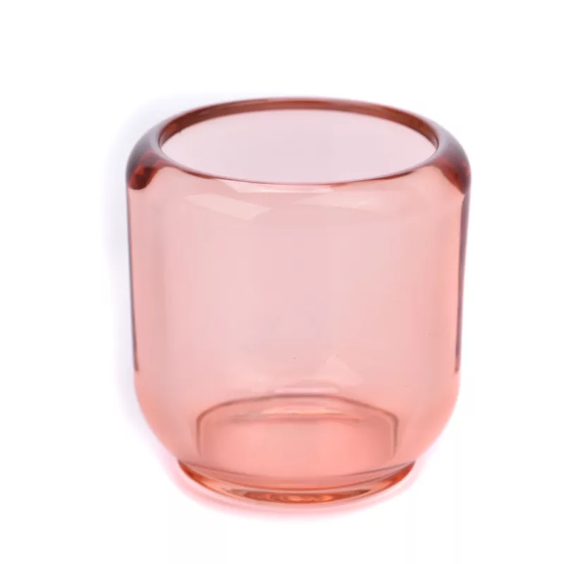 Bougeoir en verre coloré