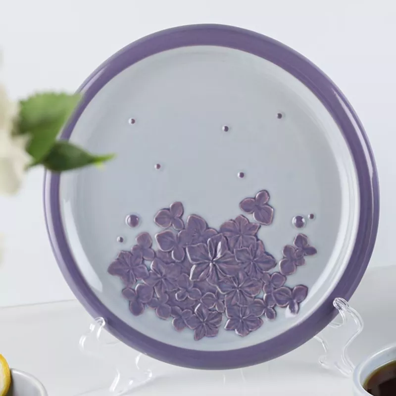 Assiette en céramique peinte à la main pour lave-vaisselle