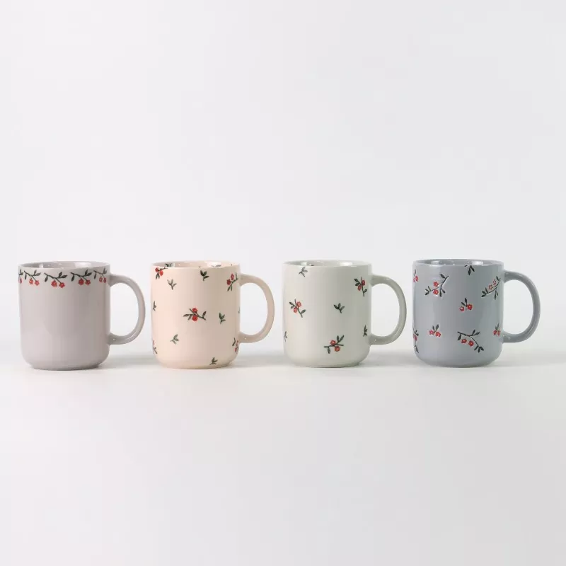 Tasses en céramique à motif floral Tasses en céramique à motif floral