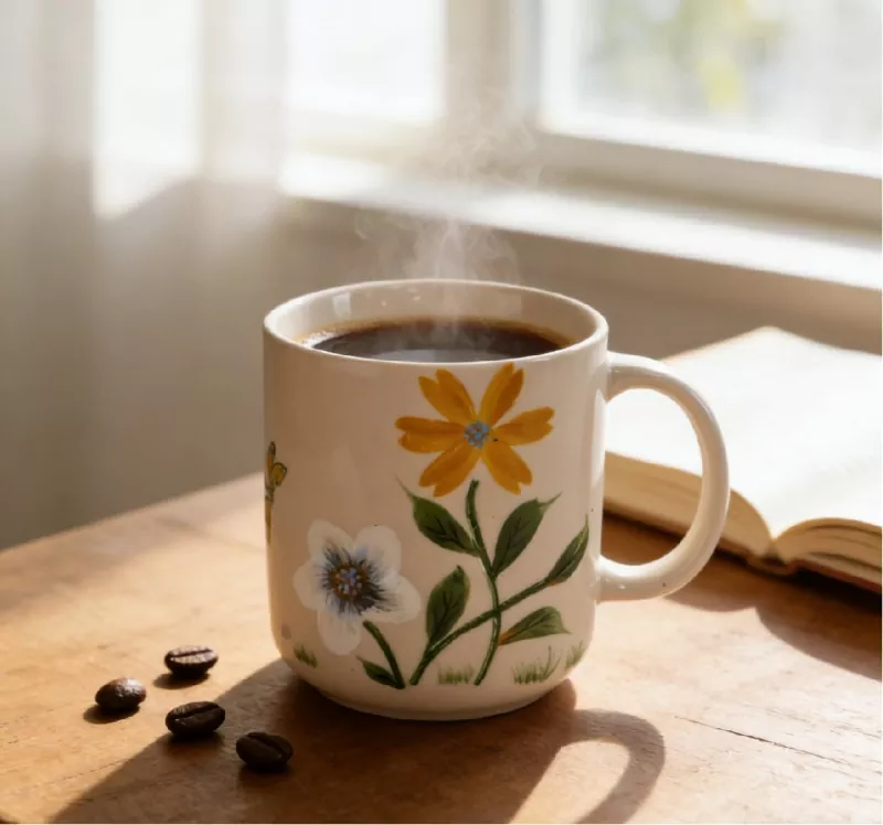 Tasse en céramique florale peinte à la main Tasse en céramique florale peinte à la main