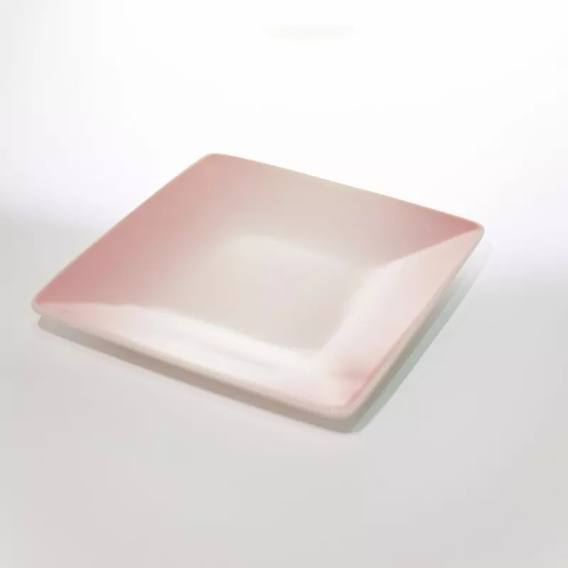 Mini assiette carrée minimaliste en céramique ombrée
