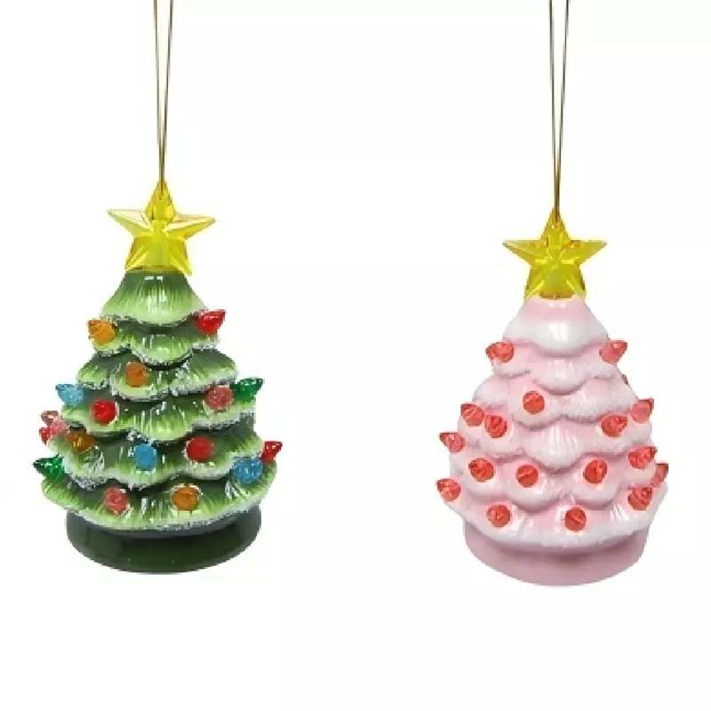 Décoration d'ornement d'arbre de Noël en céramique réutilisable