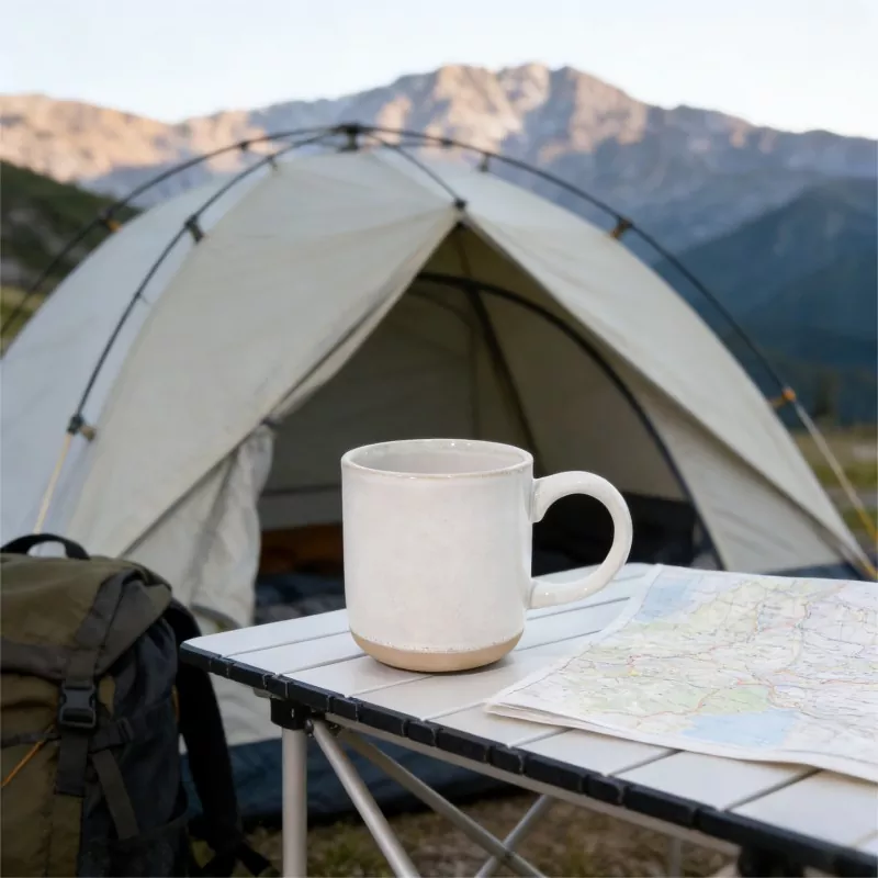 Tasse blanche de voyage en céramique moderne et simple