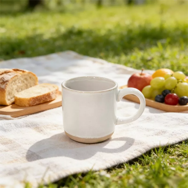 Tasse blanche de voyage en céramique moderne et simple