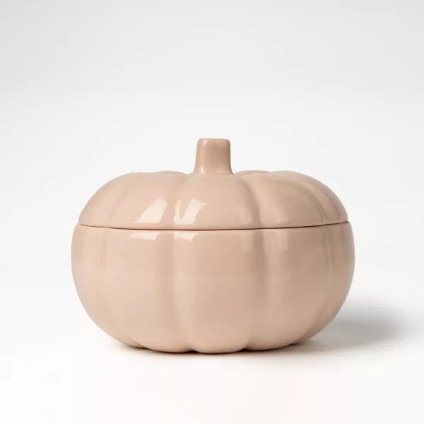 Pot de bougie citrouille chaleur