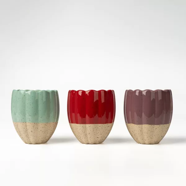 Bougeoirs en céramique faits à la main en forme de vague Bougeoirs en céramique faits à la main en forme de vague