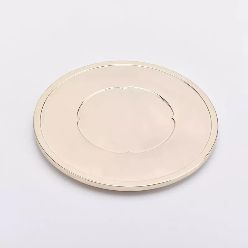 Couvercle de diffuseur d'arômes en forme de disque rond en alliage de zinc